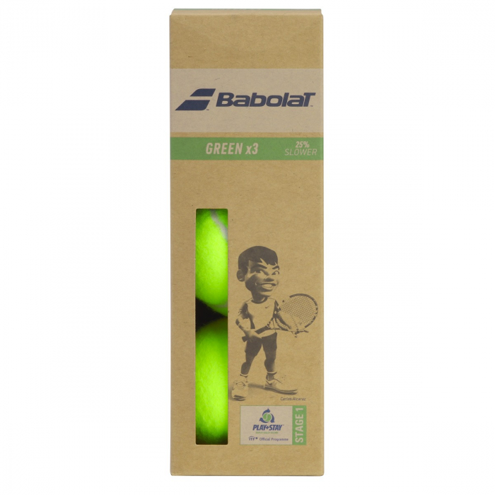 Bola De Tênis Babolat Iniciação Green Stage - 03 Bolas